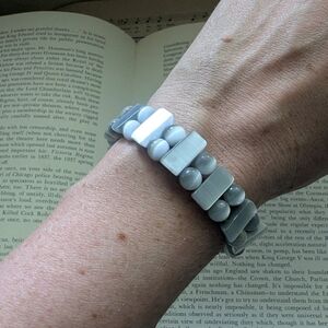 Gray Crystal Stretch Bracelet